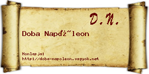 Doba Napóleon névjegykártya
